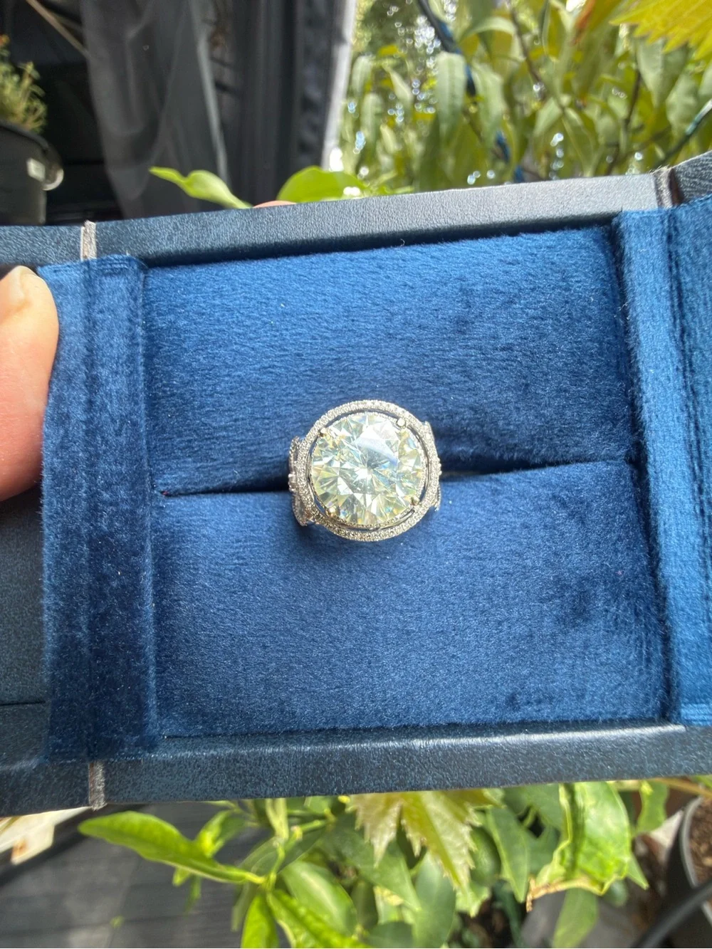 IGI 3.91ct  Round Cut F VS1 Lab Grown Set In A Semi-Mount Natural DIAMOND 14K WG